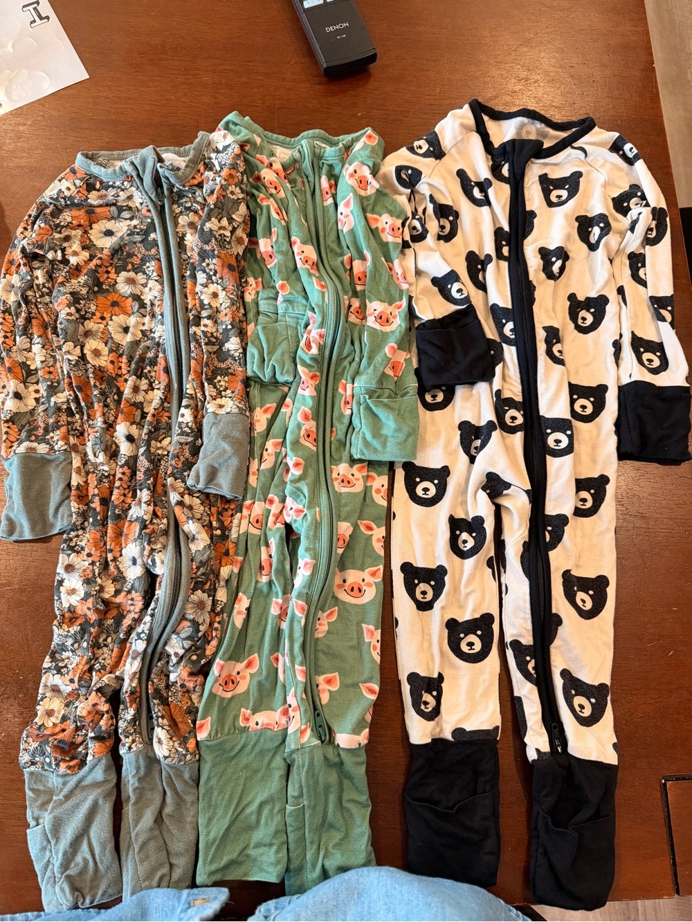 Little One Shop Bamboo Footie Pajama Bundle (3), 6-12 Months
